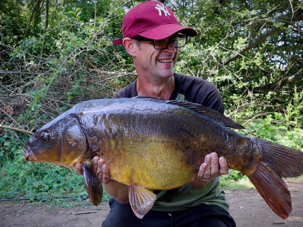 Carp fishing on the surface